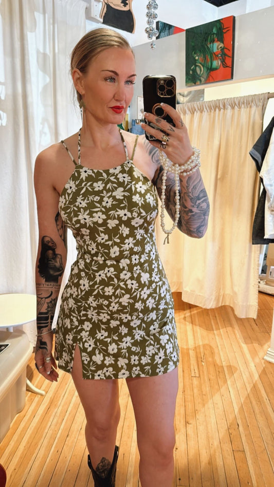 Moss Crepe Dress