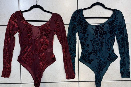 L/S Sheer Floral Bodysuit