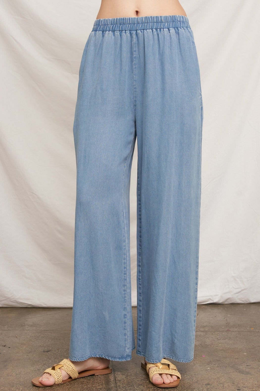 Denim Palazzo Pants