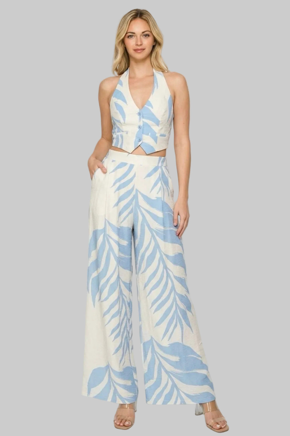 Ruban Vest & Palazzo Pant Set