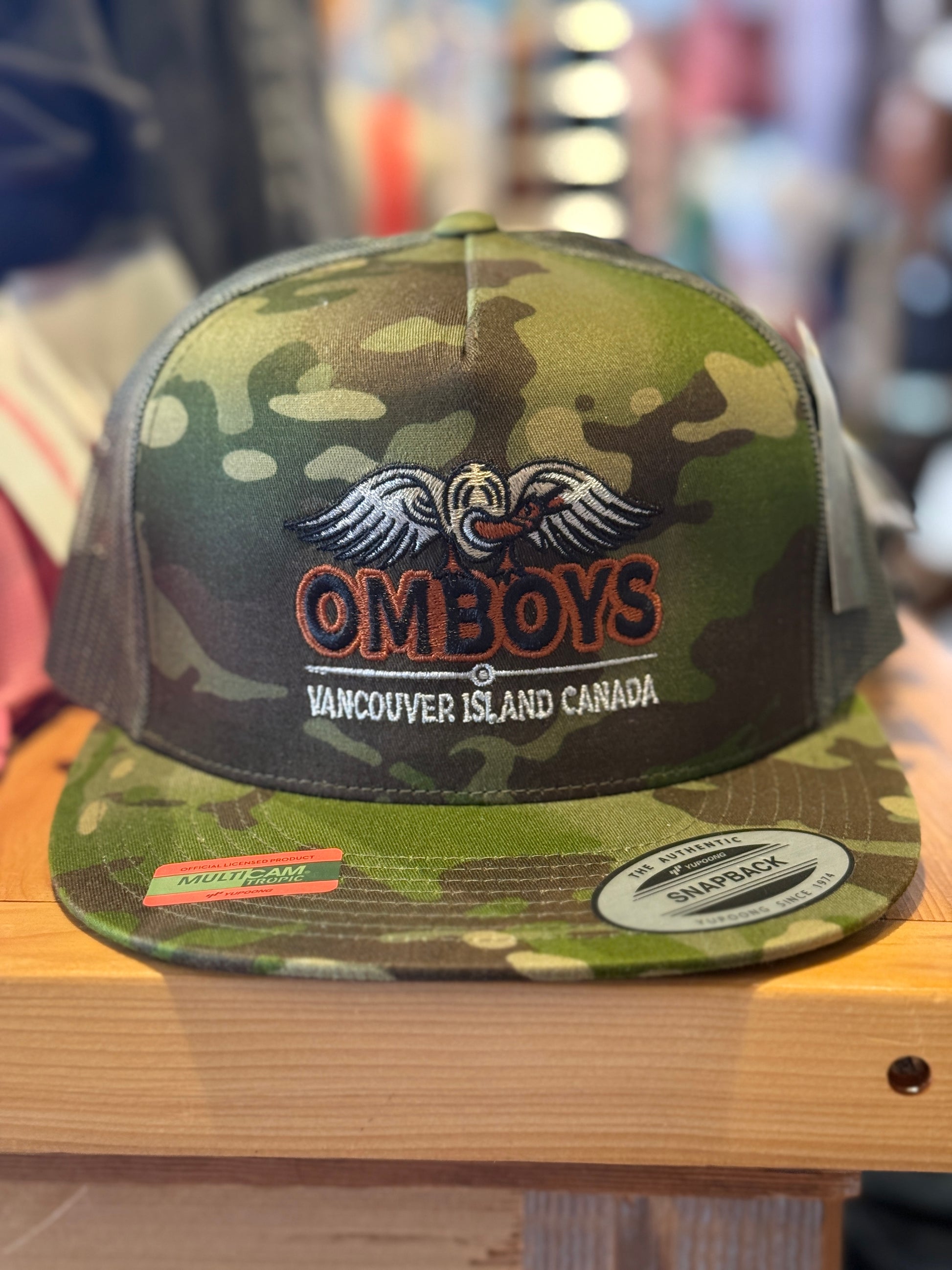 Om Boys Flat Bill Goose Hat