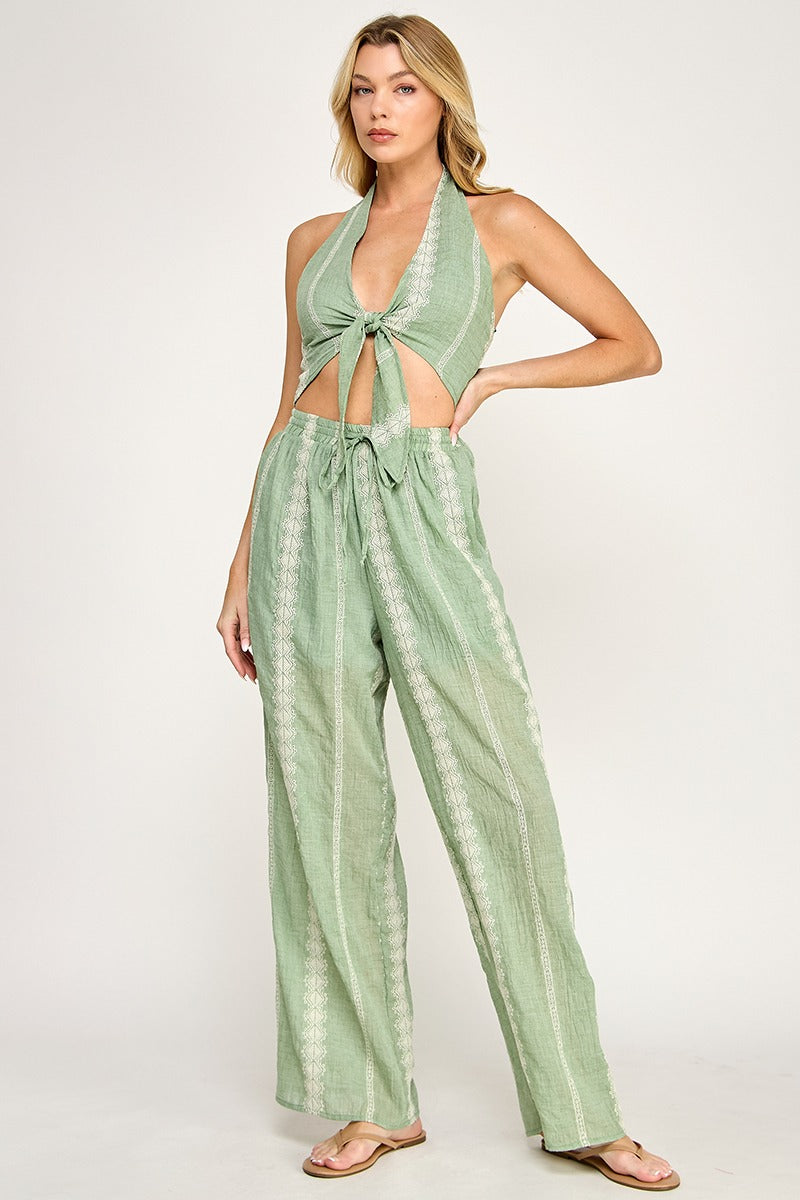 Leslie Top & Palazzo Pants Set