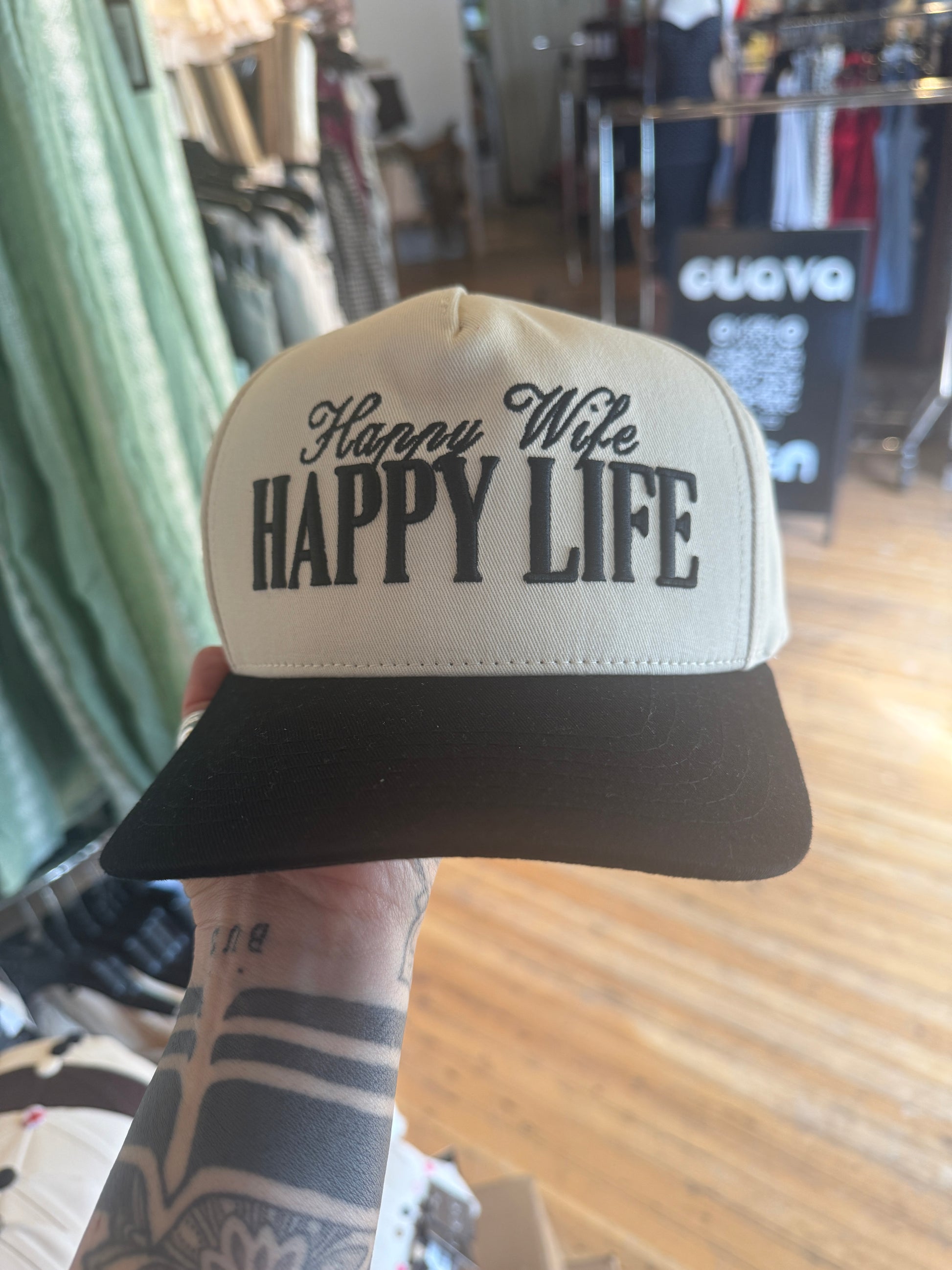 Happy Wife Happy Life Hat
