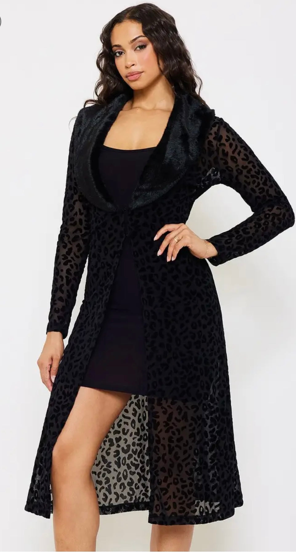 Lynzy Leopard Duster Coat