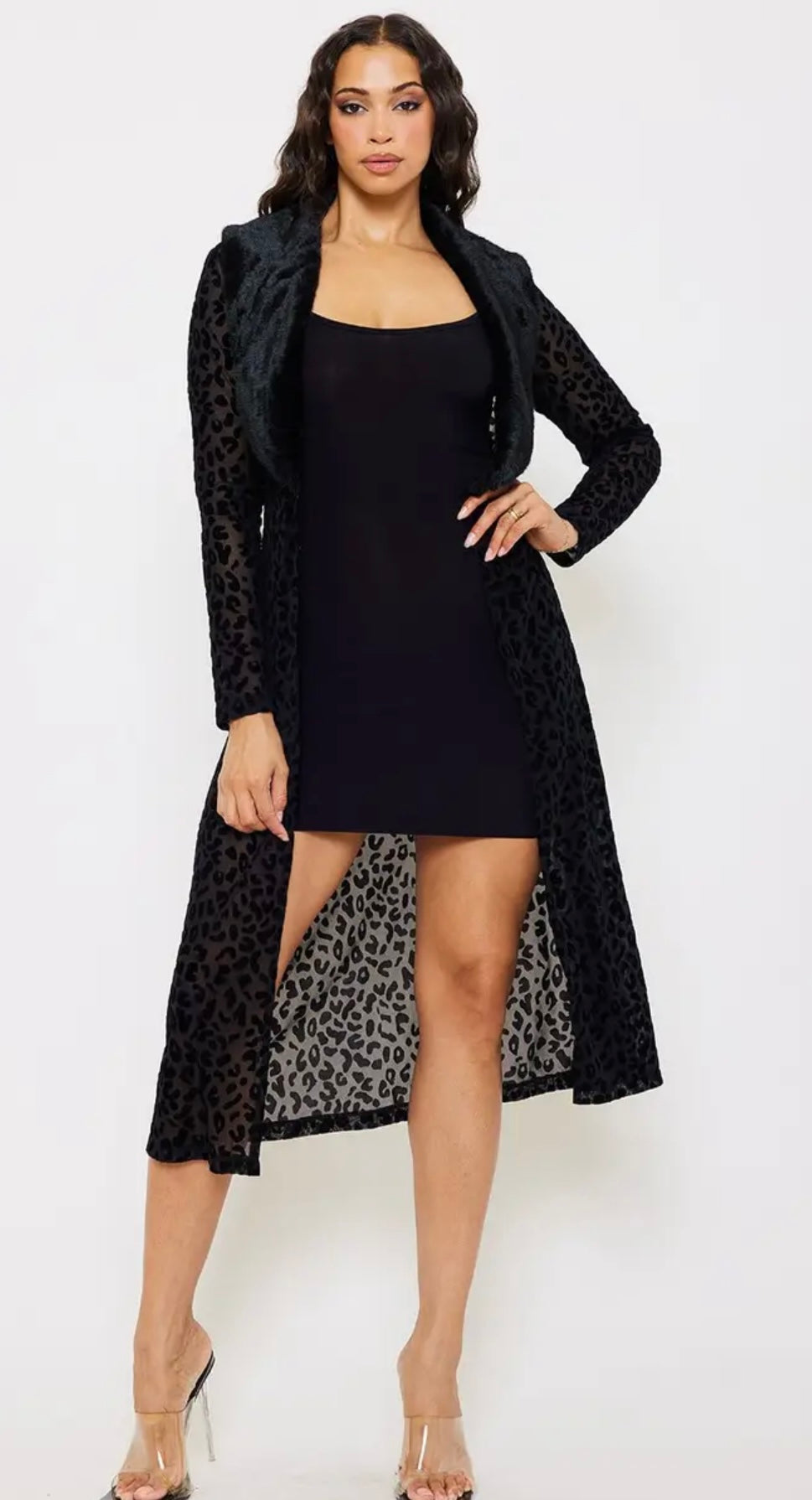 Lynzy Leopard Duster Coat