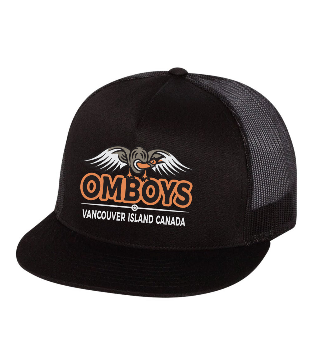 Om Boys Flat Bill Goose Hat