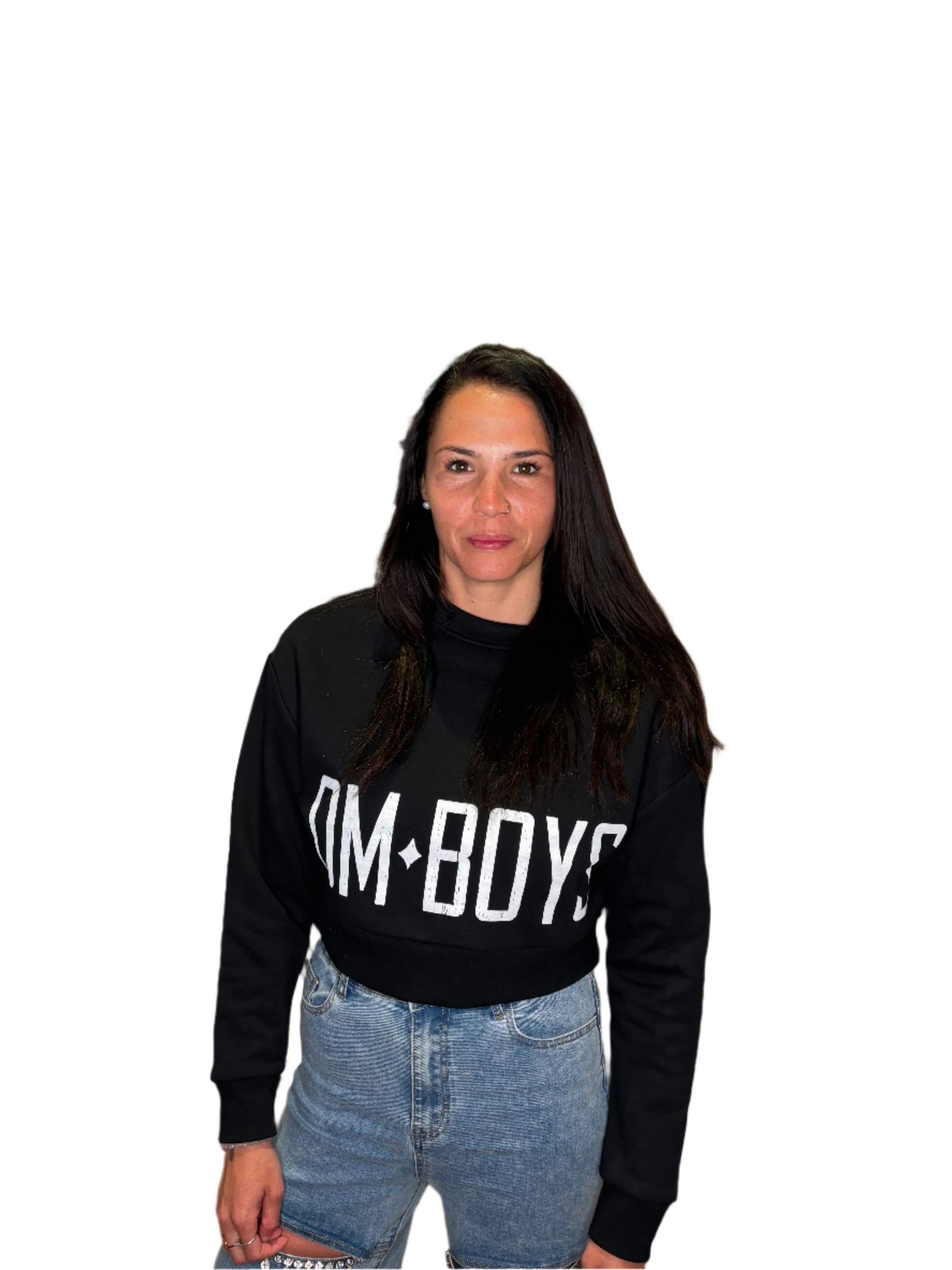 Om Boys Crop Crew Neck Sweater