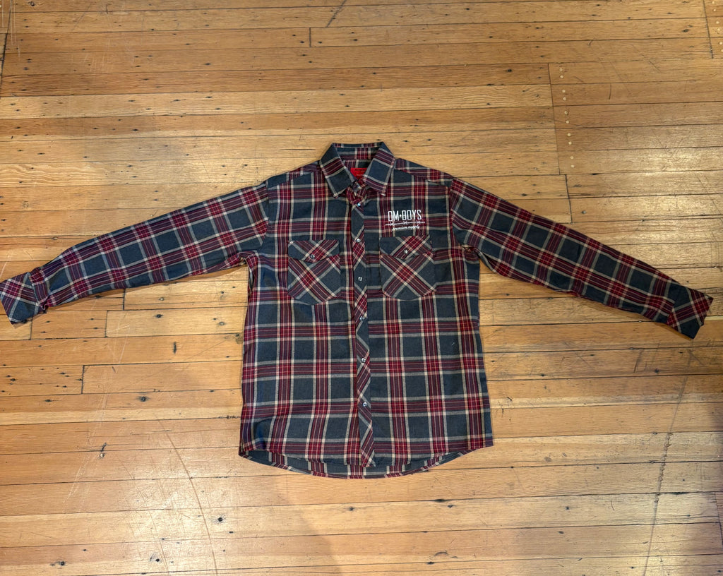 Om Boys Premium Rangler Plaid Shirt
