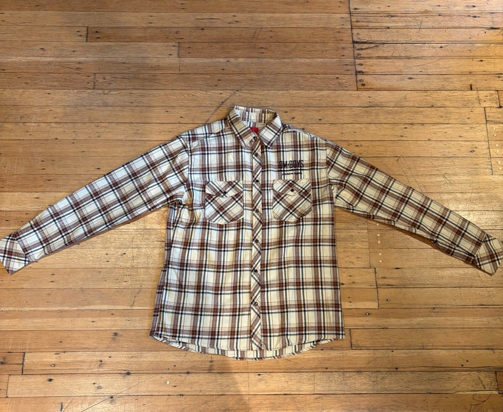 Om Boys Premium Rangler Plaid Shirt