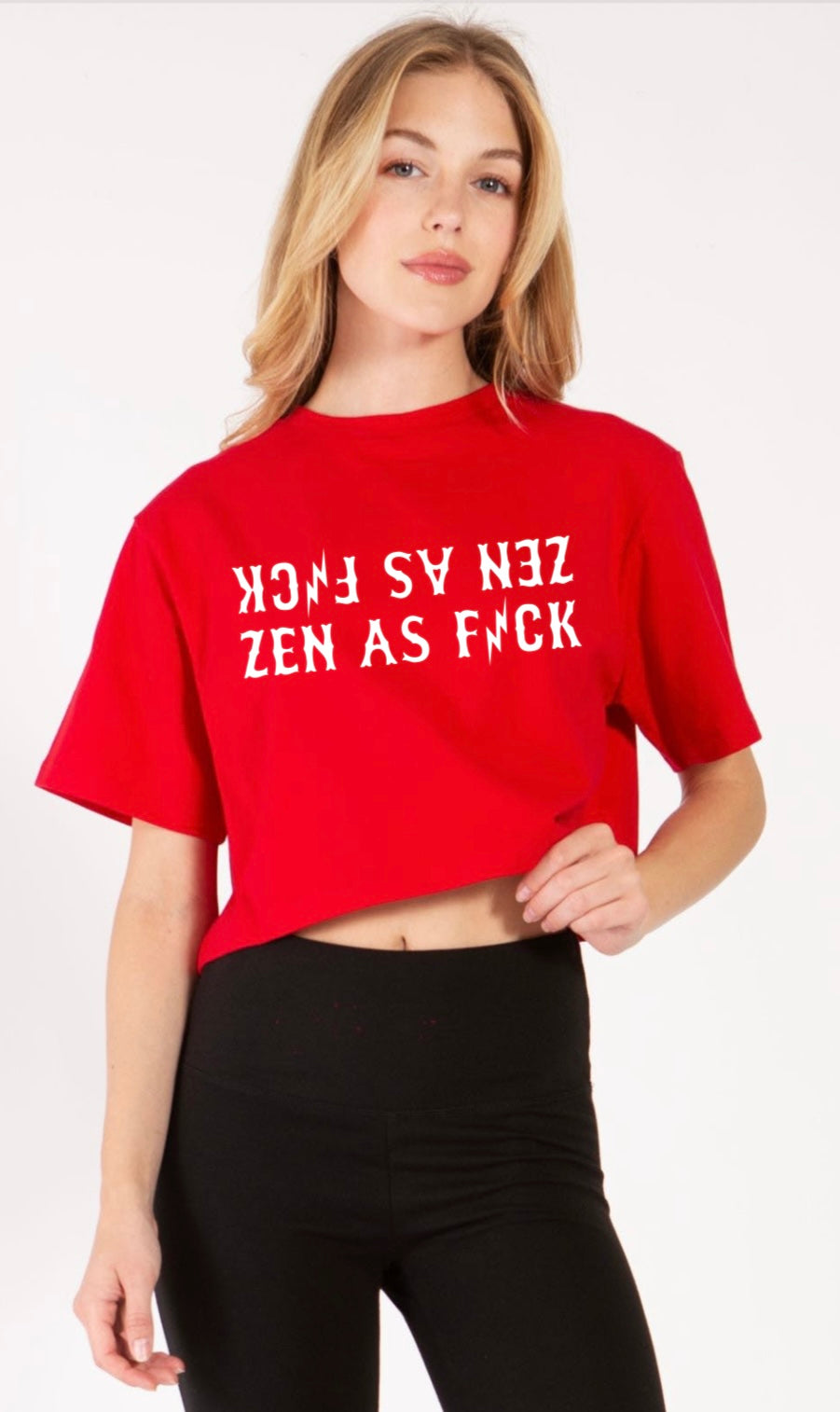 Om Boys "Zen As F*ck" BF Crop Top