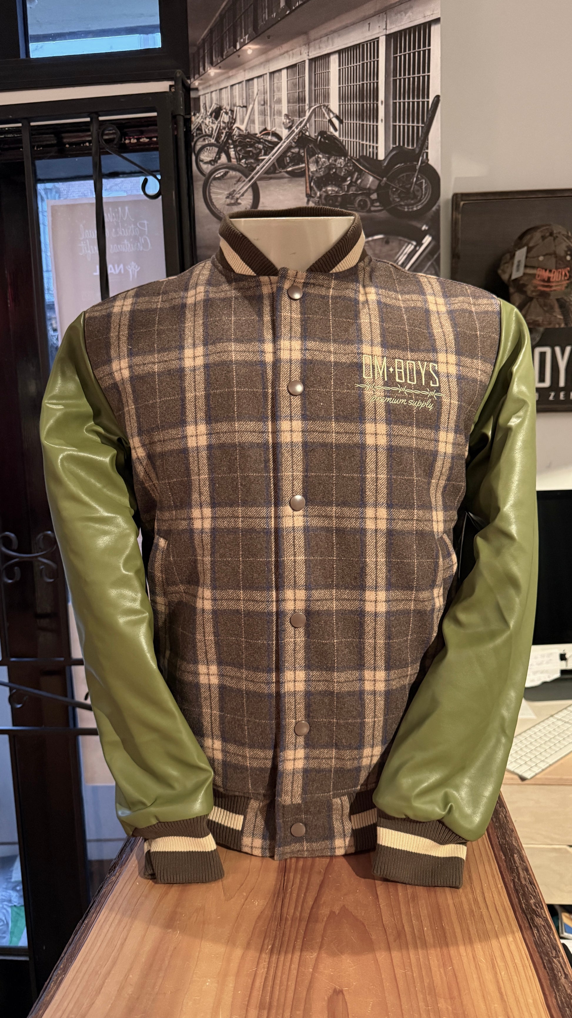 Om Boys Premium Supply Varsity Jacket