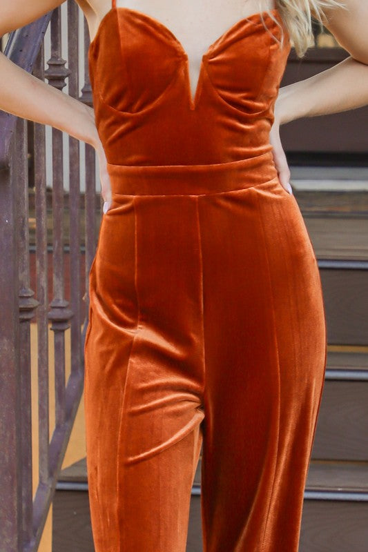 Ginger Velvet Jumpsuit