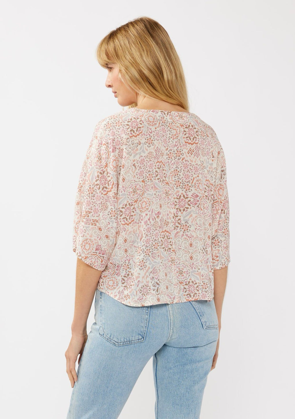 KimKo Tie Front Top