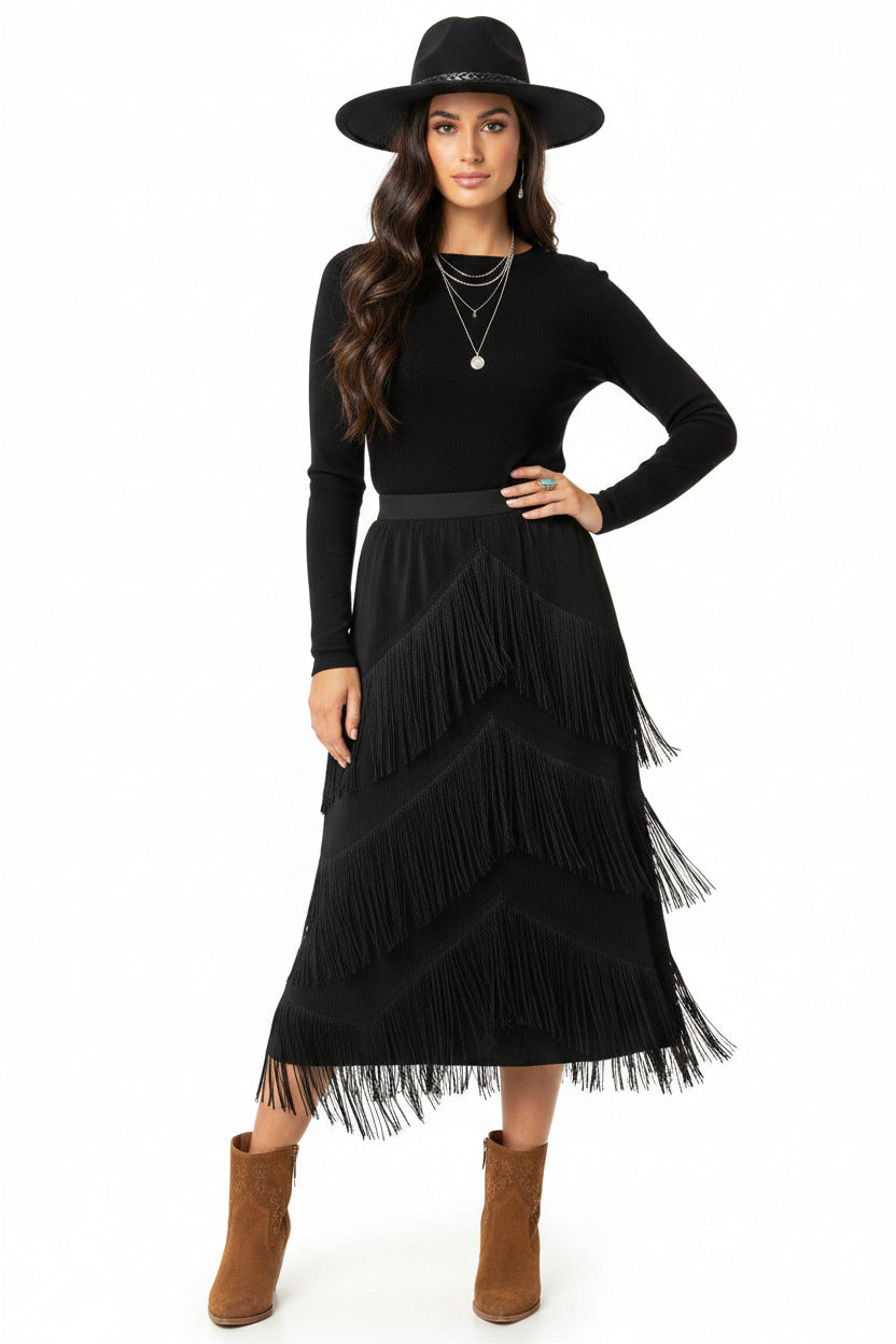Ranch Fringe Skirt