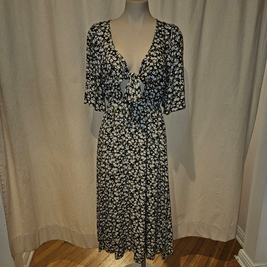 New Dawn Floral Tie Front Dress