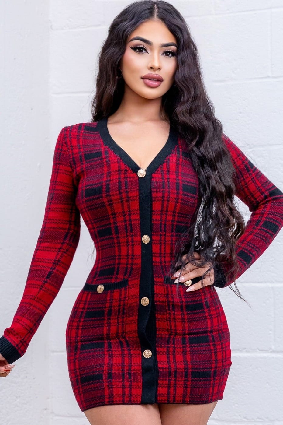 Power Hr Plaid Mini Dress